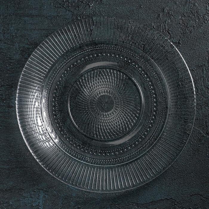 Тарелка обеденная стеклянная «Луиз», d=25 см Тарелка обеденная стеклянная «Луиз», d=25 см