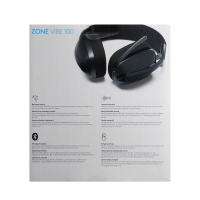 Наушники LOGITECH ZONE Vibe 100, компьютерные, микрофон, беспроводные, чёрные