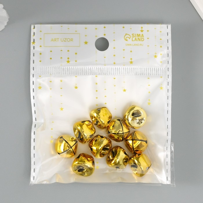 Набор декора для творчества Набор декора для творчества "Колокольчики золотые" d=1,3 см набор 10 шт