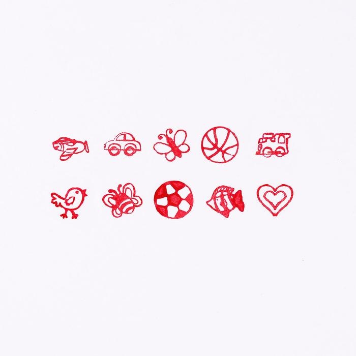 Печать цветная «Звёздочки», набор 10 шт., МИКС Печать цветная «Звёздочки», набор 10 шт., МИКС