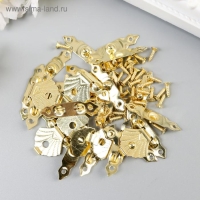 Замок металл для шкатулки золото  набор 10 шт 2х3 см