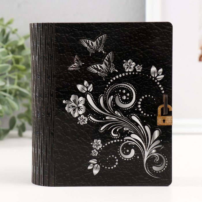 Шкатулка-книга  Шкатулка-книга "Бабочки" 14х12х5 см