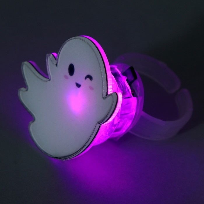 Кольцо детское с огоньком на Хэллоуин, МИКС, безразмерное. Кольцо детское с огоньком на Хэллоуин, МИКС, безразмерное.