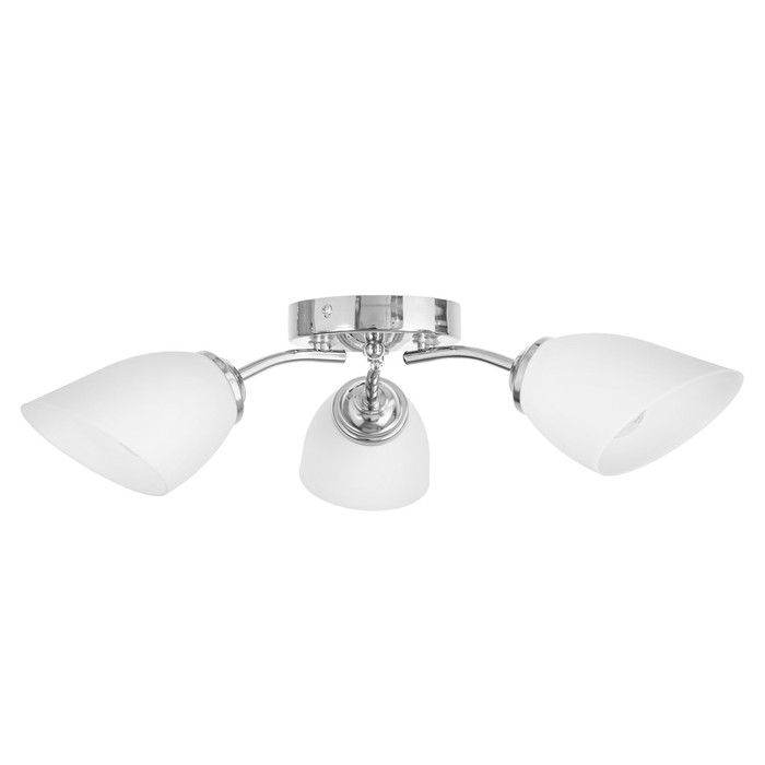 Люстра потолочная Кэтти 3х40Вт Е27 Хром 55x55x25 см Люстра потолочная Кэтти 3х40Вт Е27 Хром 55x55x25 см