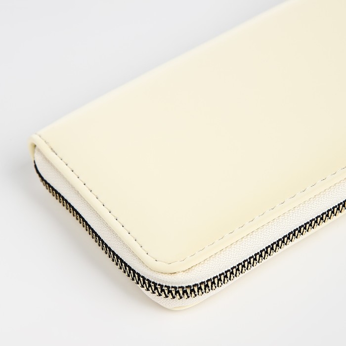 Кошелёк на молнии, цвет бежевый Кошелёк на молнии, цвет бежевый