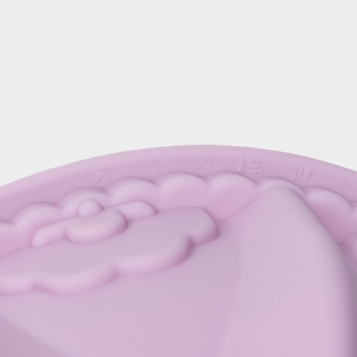 Форма для выпечки Доляна &laquo;Немецкий кекс. Торжество&raquo;, силикон, 22&times;22&times;8,5 см, цвет сиреневый