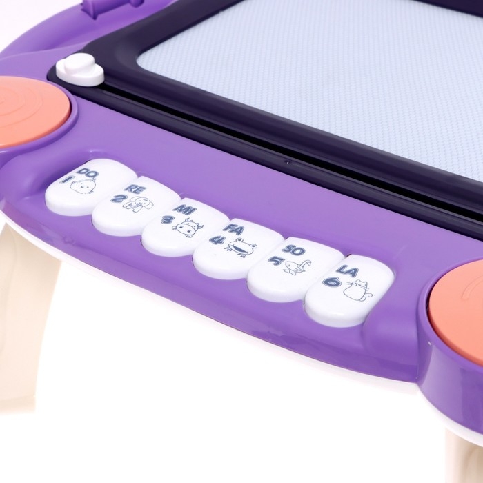 Развивающий столик «Рисуем вместе», звук, свет, цвет фиолетовый Развивающий столик «Рисуем вместе», звук, свет, цвет фиолетовый