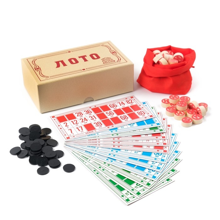 Русское лото, настольная игра Русское лото, настольная игра "Подарочное", 18 х 10 см, 20 фишек