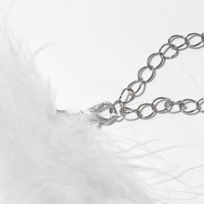 Чокер «Легкость» с бусинами, цвет белый, металл серебро, 48 см Чокер «Легкость» с бусинами, цвет белый, металл серебро, 48 см