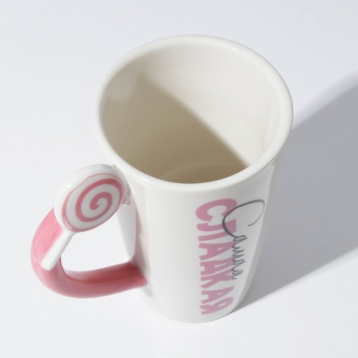 Кружка керамическая «Самая сладкая», 550 мл, цвет белый