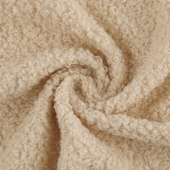 Лоскут мех &laquo;Барашек&raquo;, 50 &times; 50 см, 500 г/м, цвет бежевый №2