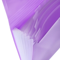 Папка-картотека, А4, 12 отделений, 600 мкм, ErichKrause "Diagonal Pastel", на резинке, тиснение, микс