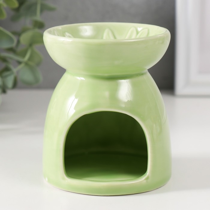 Аромалампа керамика  Аромалампа керамика "Подводный мир" зелёная 7,2х7,2х8,9 см