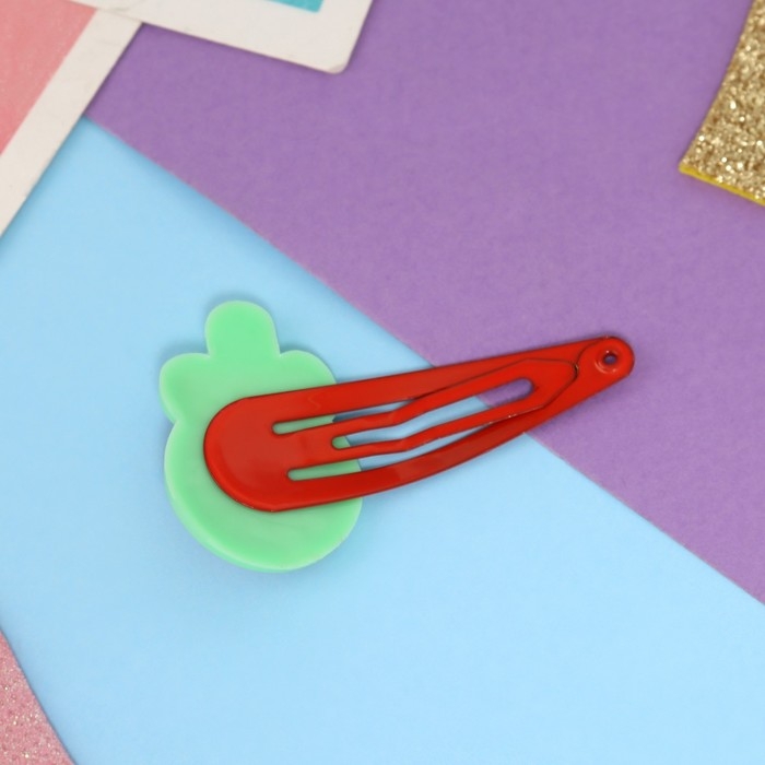 Набор для волос Набор для волос "Ширли" (2 резинки 5 см, 4 невидимки 5,5 см) мороженое, красный