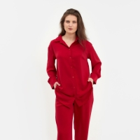 Костюм женский (рубашка, брюки) MINAKU: Silk pleasure цвет красный, размер 52
