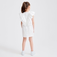 Платье для девочки MINAKU: Cotton Collection цвет белый, рост 134