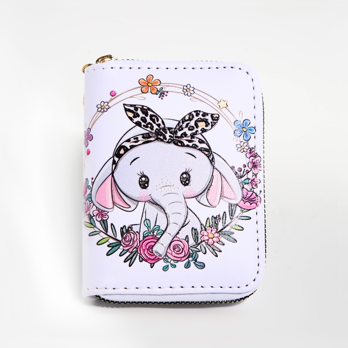 Кошелёк на молнии "Выбражулька", цвет белый