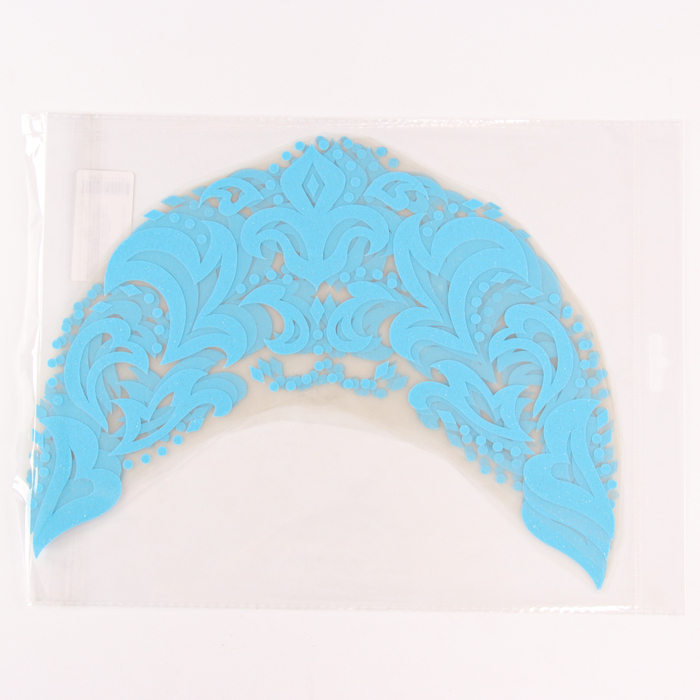 Термотрансфер «Морозный узор», набор 6 шт., цвет синий с серебром Термотрансфер «Морозный узор», набор 6 шт., цвет синий с серебром