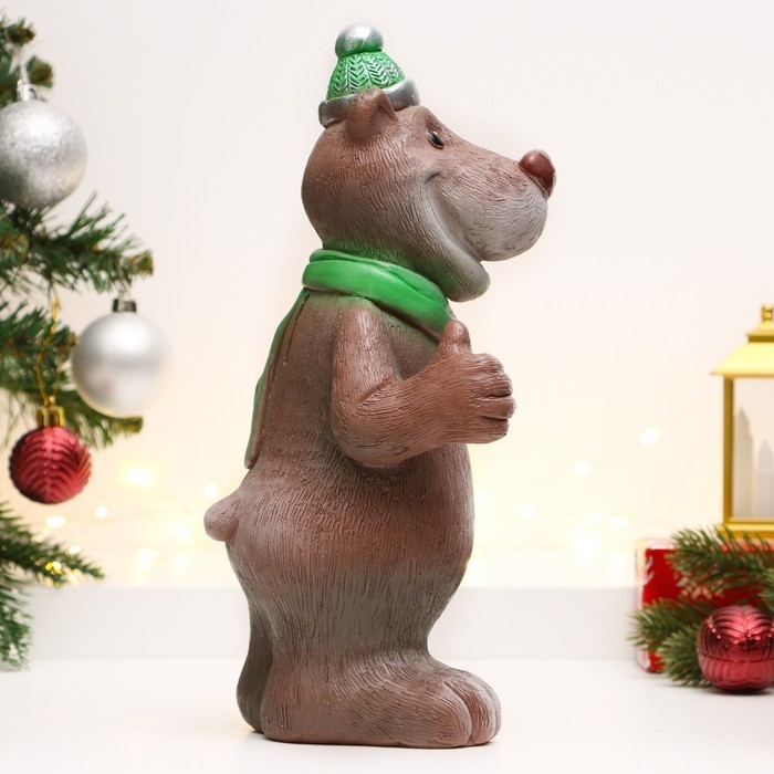 Копилка Копилка "Медведь в шапке" коричневый, 27 см