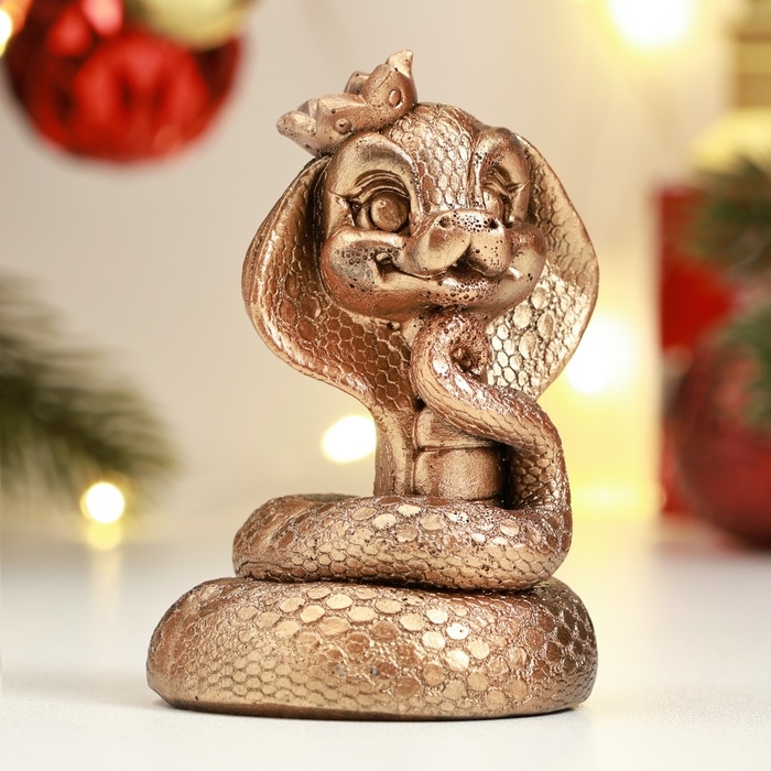 Фигура Фигура "Змея с короной" бронза, 8х5см