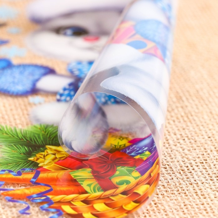 Набор наклеек оформительский Набор наклеек оформительский "Поздравления от зайки" 33,8х24,4см