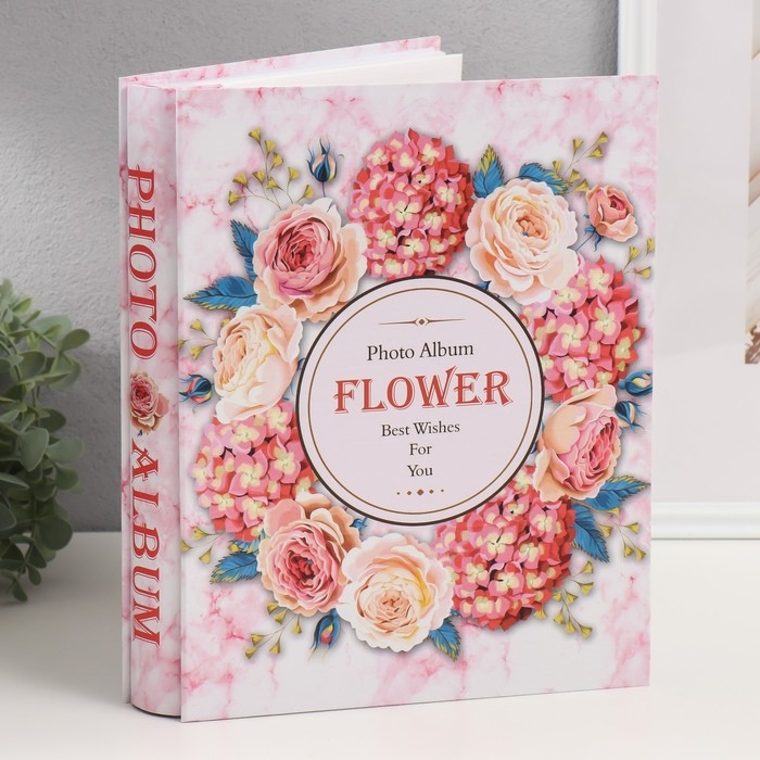 Фотоальбом на 200 фото 13х18 см "Цветочный венок" МИКС 29,5х23,5х5,2 см