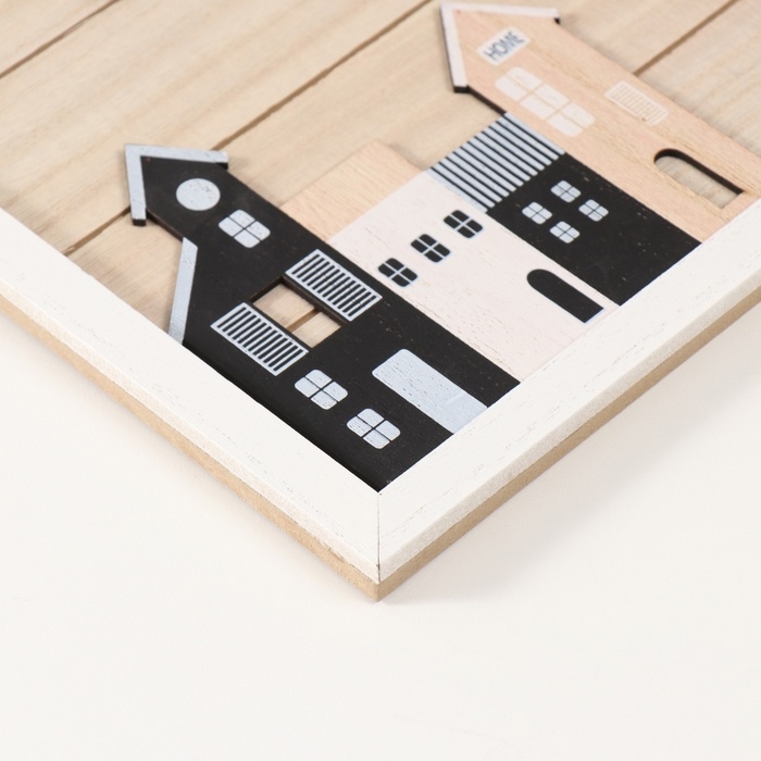 Крючки декоративные дерево Крючки декоративные дерево "Домики " 30х24 см