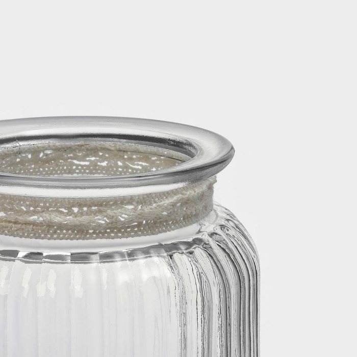 Банка стеклянная для хранения сыпучих продуктов &laquo;Чайные беседы&raquo;, 700 мл, 10,7&times;17 см, с керамической крышкой