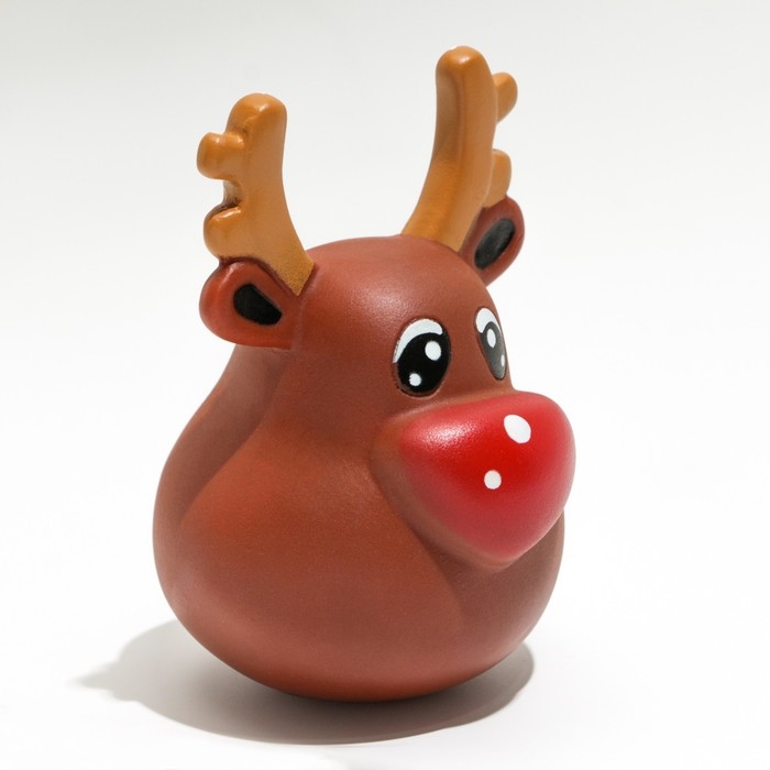 Игрушка пищащая для собак Игрушка пищащая для собак "Олень", виниловая, 10,5 х 7 см