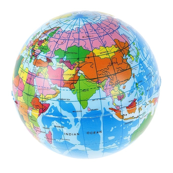 Мяч «Глобус», мягкий, 10 см Мяч «Глобус», мягкий, 10 см