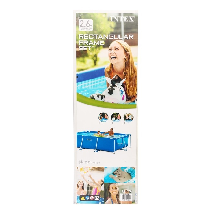 Бассейн каркасный Frame Set, прямоугольный, 260 х 160 х 65 см, от 6 лет, 28271NP INTEX Бассейн каркасный Frame Set, прямоугольный, 260 х 160 х 65 см, от 6 лет, 28271NP INTEX