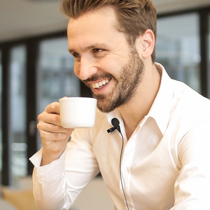 Петличный микрофон Hoco L14, Lightning, 2 м, чёрный Петличный микрофон Hoco L14, Lightning, 2 м, чёрный