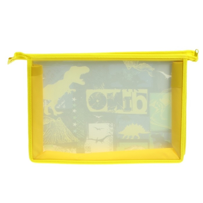 Папка для тетрадей А4, 325 х 230 х 55 мм, молния сверху, пластиковая, ПМ-А4-29 Calligrata Папка для тетрадей А4, 325 х 230 х 55 мм, молния сверху, пластиковая, ПМ-А4-29 Calligrata "Дино"