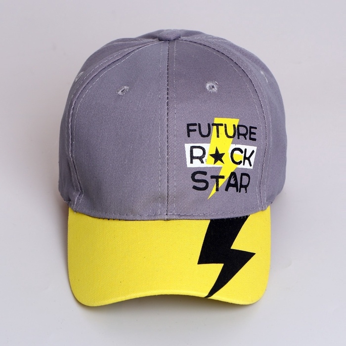 Кепка детская для мальчика Future rock star, цвет серый, р-р 54