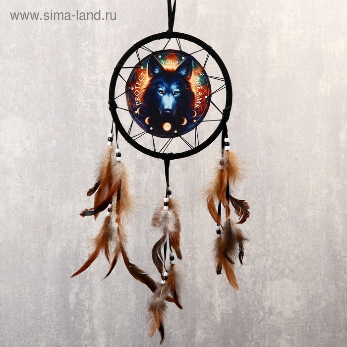 Ловец снов "Волк. Защитите свои мечты" d=20 см