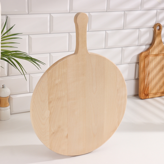 Доска разделочная круглая с ручкой, 34 х 2см