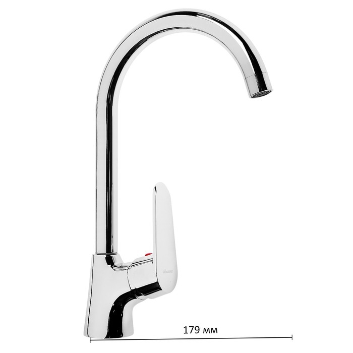 Смеситель для кухни Accoona A4569, однорычажный, силумин, хром Смеситель для кухни Accoona A4569, однорычажный, силумин, хром