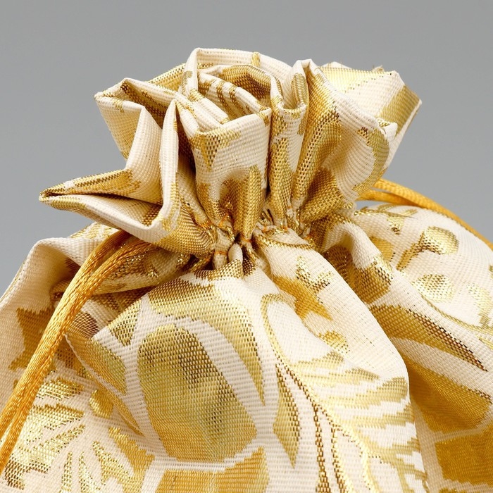 Мешочек подарочный парча «Новогодняя мелодия», тиснение, 30 х 40 см +/- 1.5 см, Новый год Мешочек подарочный парча «Новогодняя мелодия», тиснение, 30 х 40 см +/- 1.5 см, Новый год