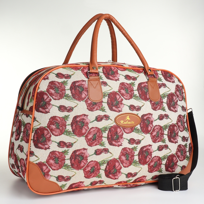 Сумка дорожная женская, 2 отдела на молниях, длинный ремень, цвет разноцветный Сумка дорожная женская, 2 отдела на молниях, длинный ремень, цвет разноцветный