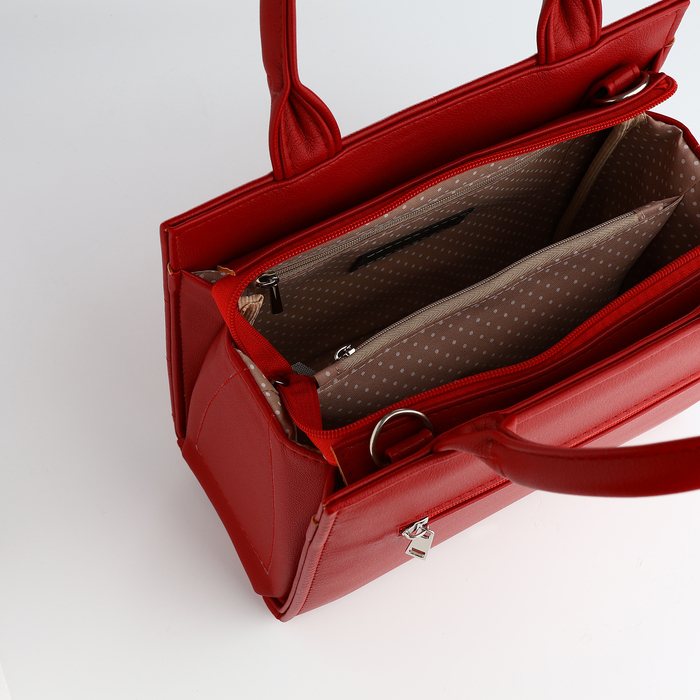 Сумка женская TEXTURA, тоут, средний размер, цвет красный