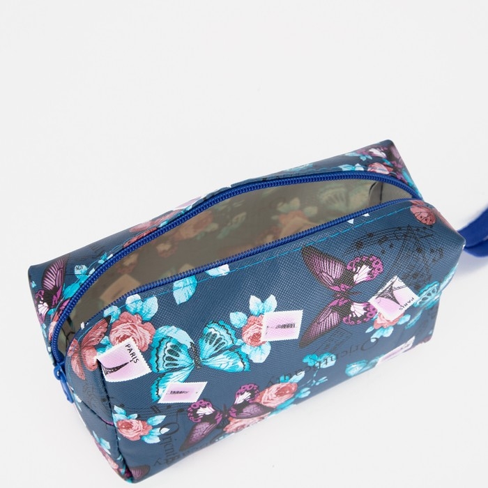 Косметичка на молнии, цвет синий Косметичка на молнии, цвет синий