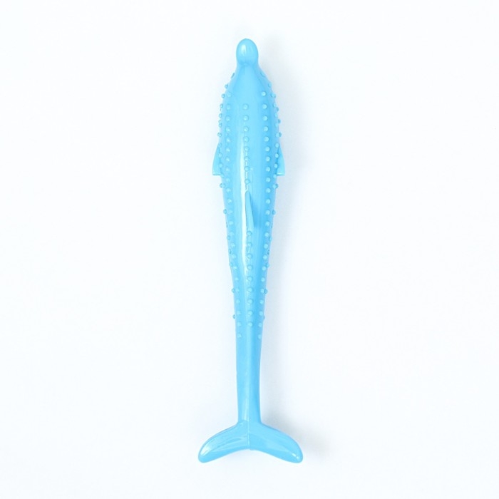 Игрушка для кошек с кошачьей мятой  Игрушка для кошек с кошачьей мятой "Дельфин", 17 см, синяя