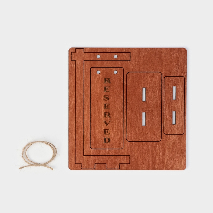 Табличка настольная на подставке Доляна Reserved, фанера, 15×7×4,5 см, цвет тёмный Табличка настольная на подставке Доляна Reserved, фанера, 15×7×4,5 см, цвет тёмный