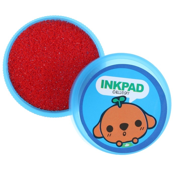 Набор для рисования: печать 3 шт., штемпельная подушка, карандаш 7 цветов, цвет голубой Набор для рисования: печать 3 шт., штемпельная подушка, карандаш 7 цветов, цвет голубой