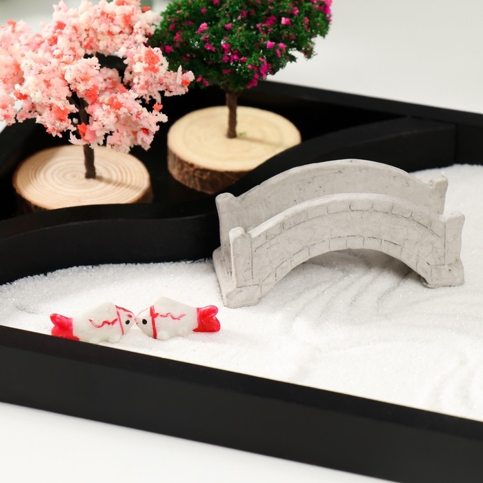 Сад камней Дзен  Сад камней Дзен "Будда в цветущем саду" песок 27,2х18,2х11,5 см