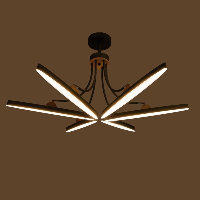 Люстра с ПДУ 1692/6 LED 168Вт 3000-6000К диммер серый 118х118х45 см BayerLux