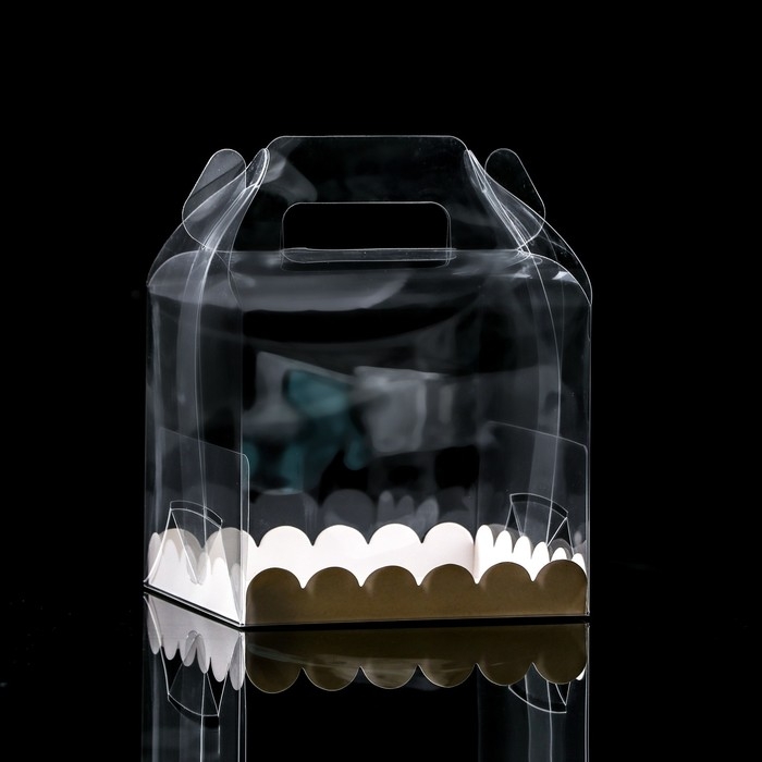 PVC Коробка для бенто-торта 14 х 14 х 12 см PVC Коробка для бенто-торта 14 х 14 х 12 см