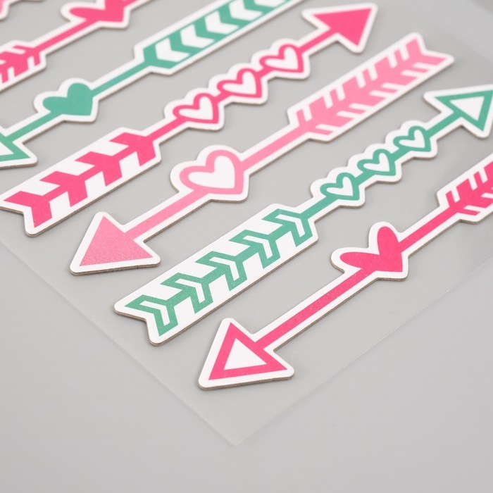 Наклейки для творчества Наклейки для творчества "Снежная любовь" набор 2 листа 22х12,5 см