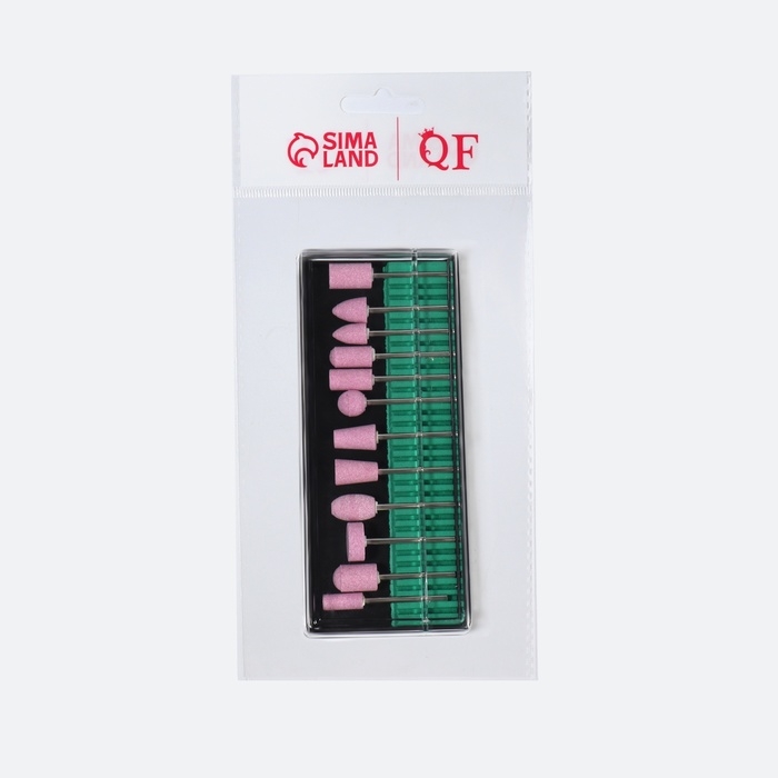 Фрезы корундовые для маникюра в пластиковом органайзере, 12 шт Фрезы корундовые для маникюра в пластиковом органайзере, 12 шт