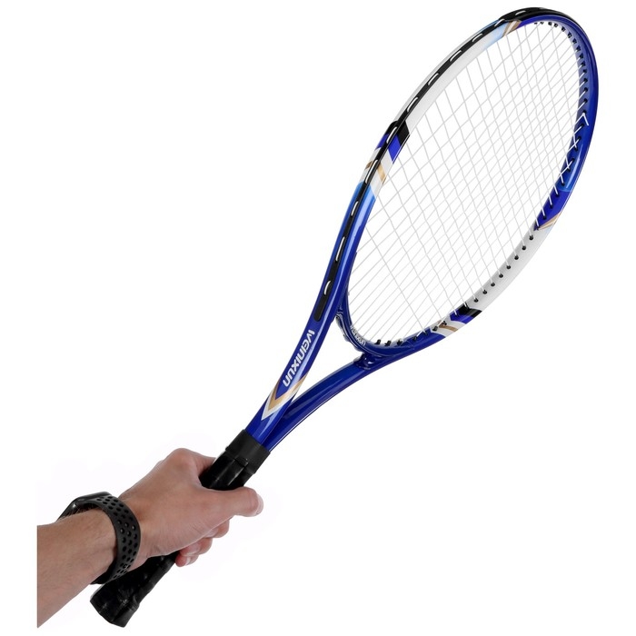 Ракетка для большого тенниса тренировочная, в чехле, цвет синий Ракетка для большого тенниса тренировочная, в чехле, цвет синий